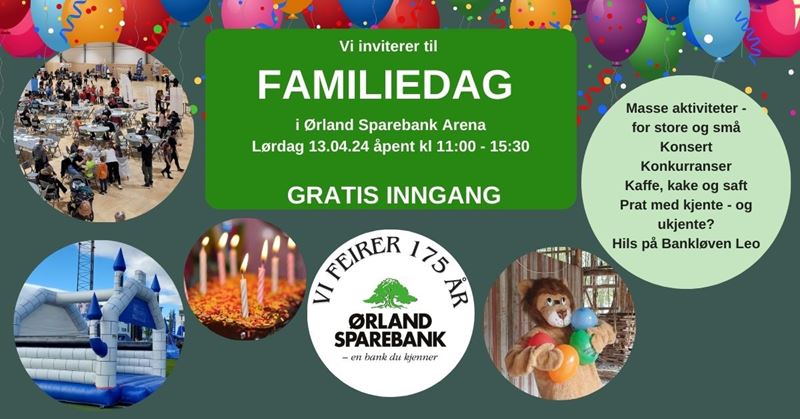 Plakat for familieag Ørland Sparebank