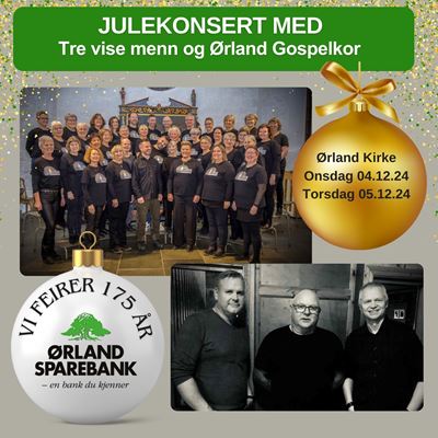 Bilde Tre Vise Menn og Ørland Gospelkor plakat julekonsert