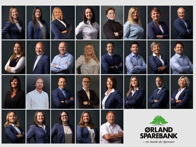 Bilder av alle ansatte Ørland Sparebank juni 2024