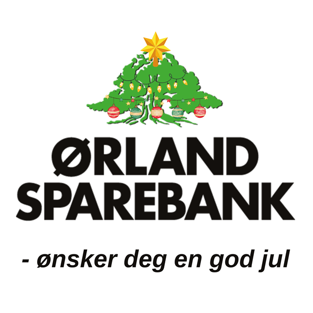 Logo Ørland Sparebank med julepynt